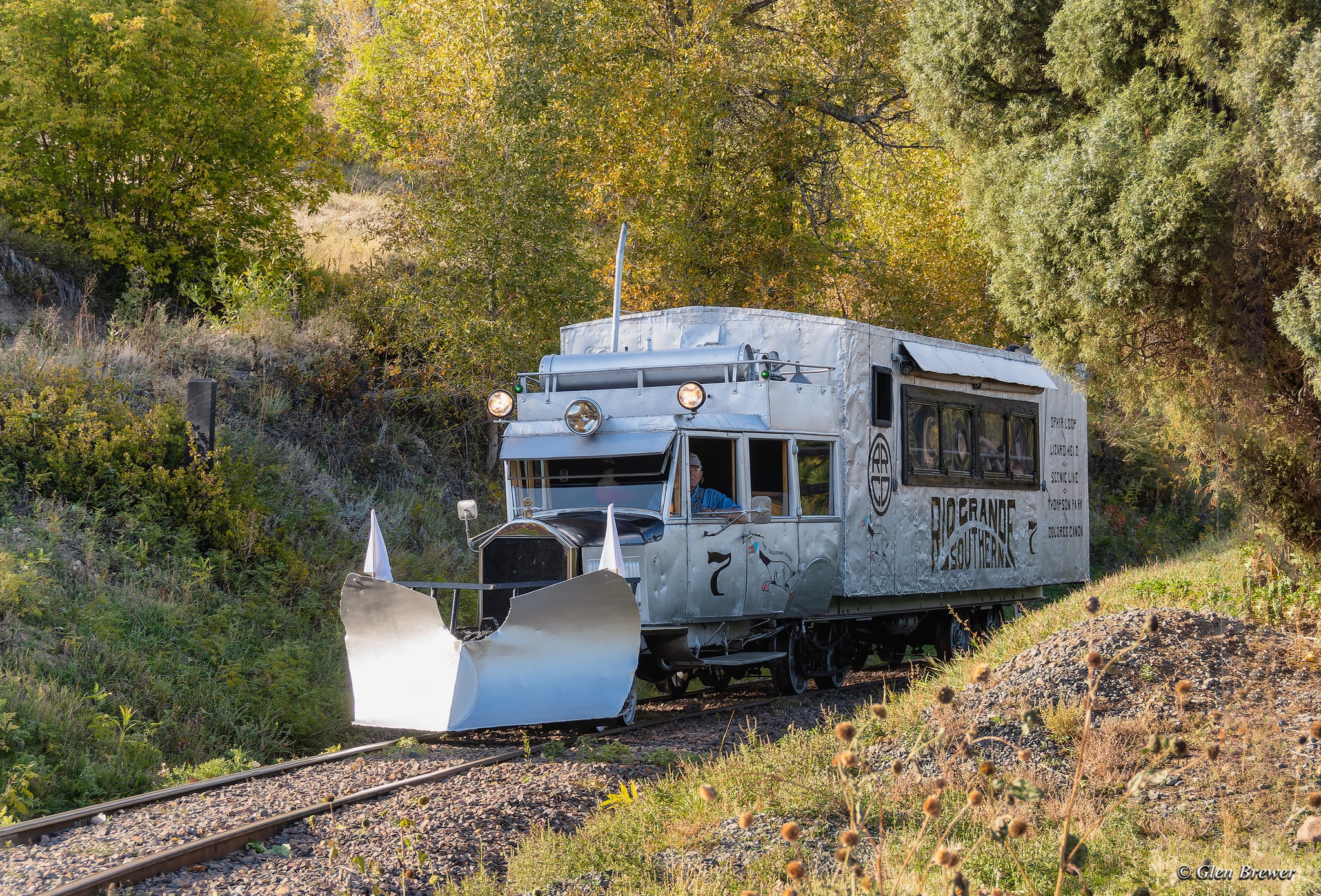 Rio Grande Southern motor no. 7 at Colorado Railroad Museum