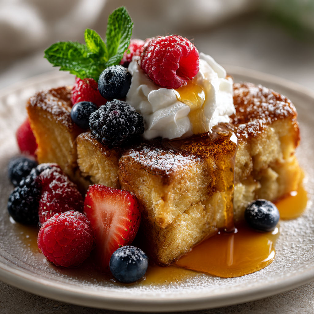 The Old - 🍓 Wake up to cozy comfort! This overnight baked French toast ...