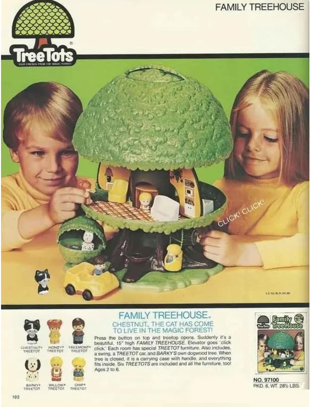 1975 Kenner Tree Tots Family Tree House.
