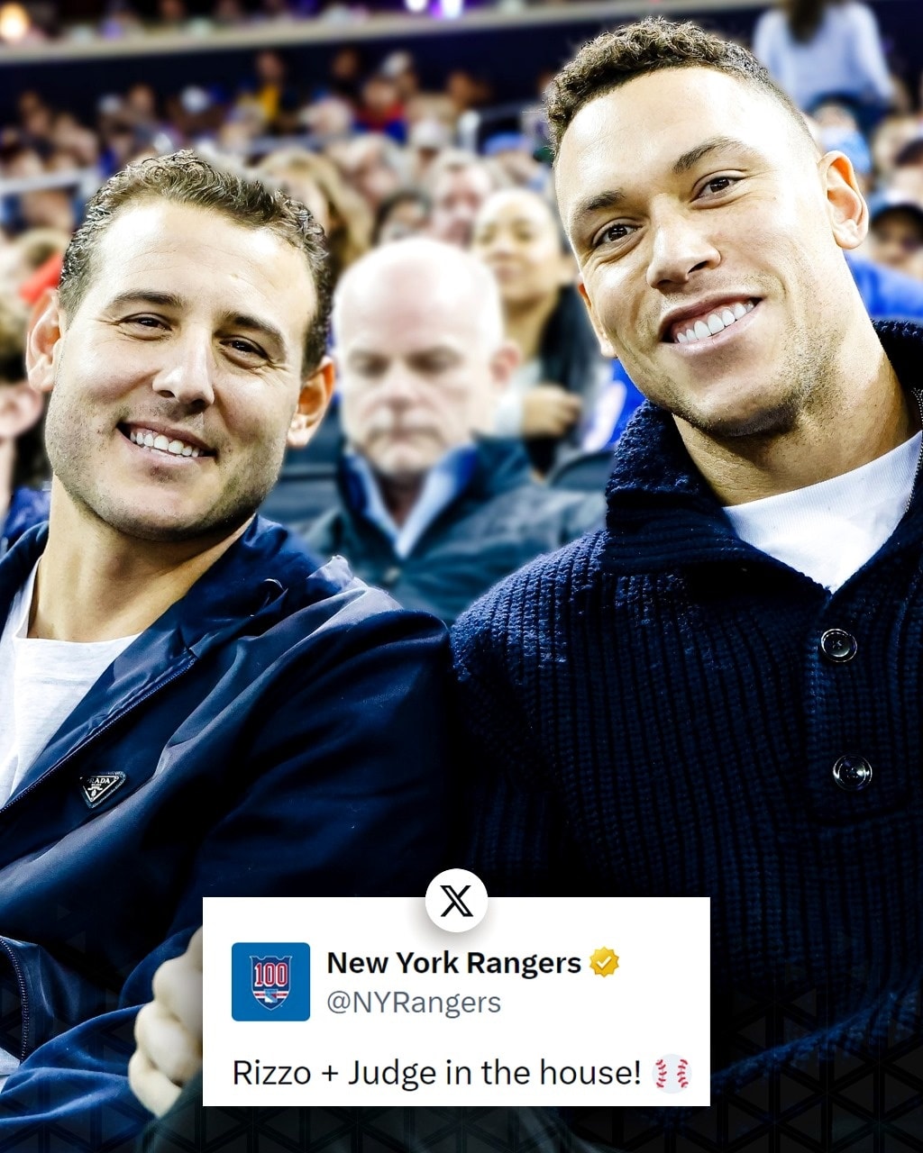 Baseball - Yankees stars Anthony Rizzo and Aaron Judge showed up to ...