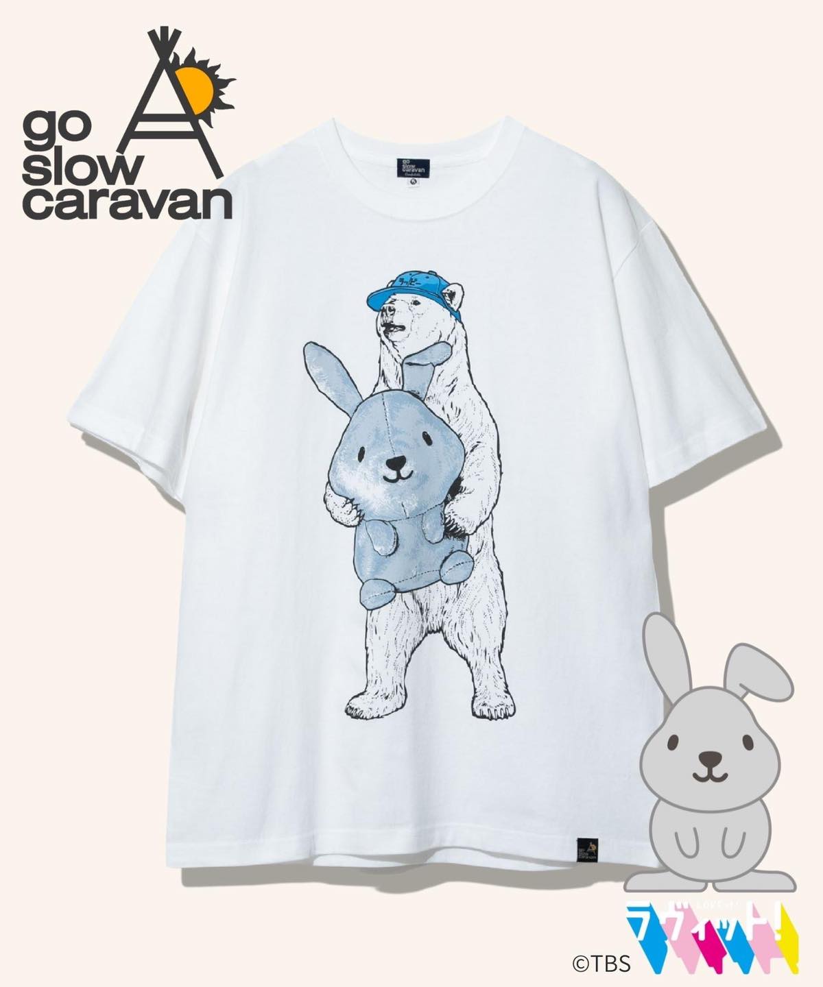 ラヴィット！× go slow caravan 】 ラッピークマTEE ⁡ ライフアイデア