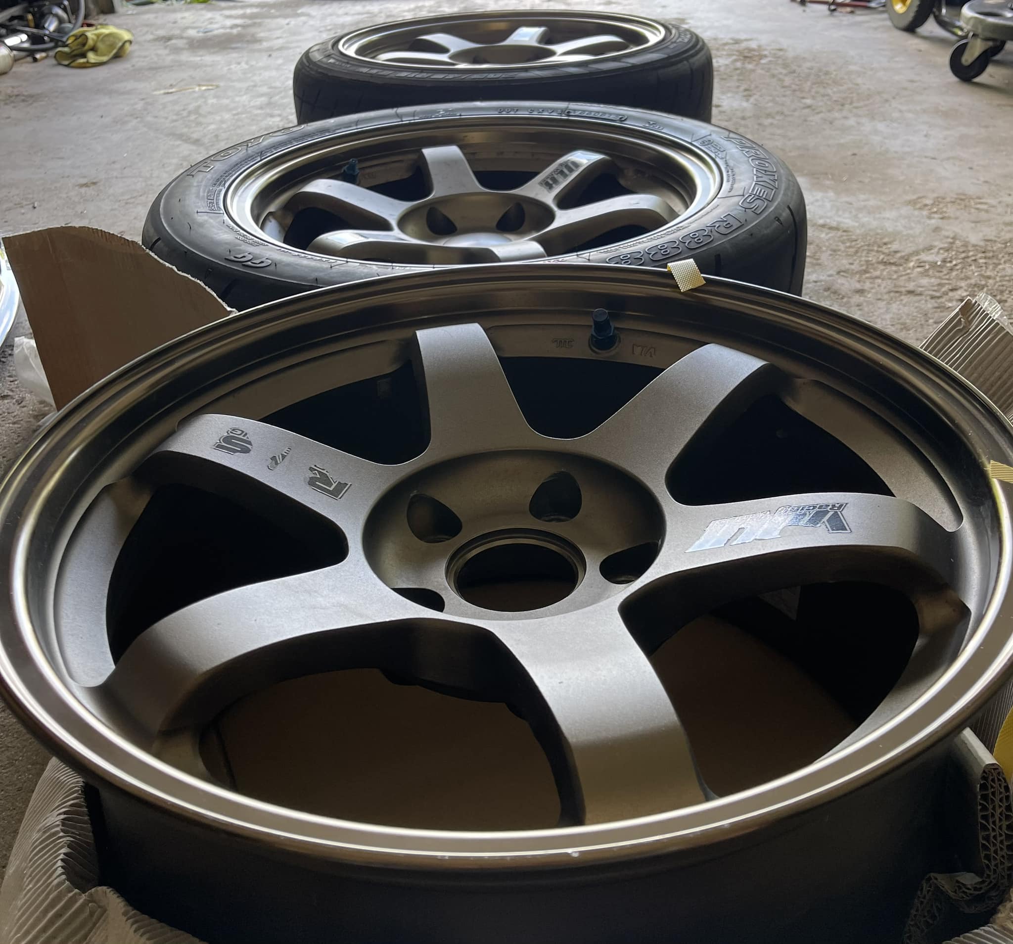 Are there any og bronze 5x114.3 16x8 +30 te37 wheels for sale?