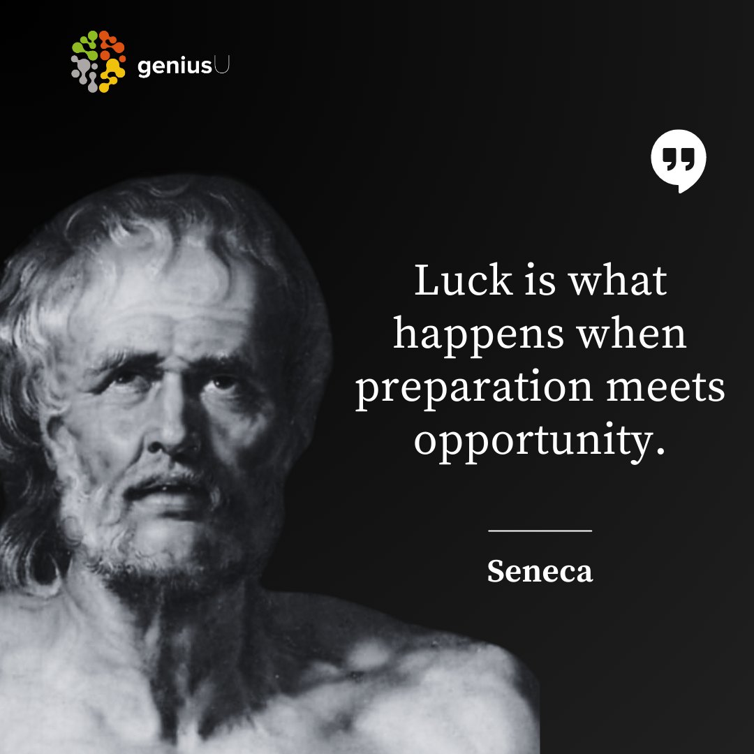 Genius - 🍀 Seneca's Formula for Creating Your Own Luck 🍀 Seneca, the ...