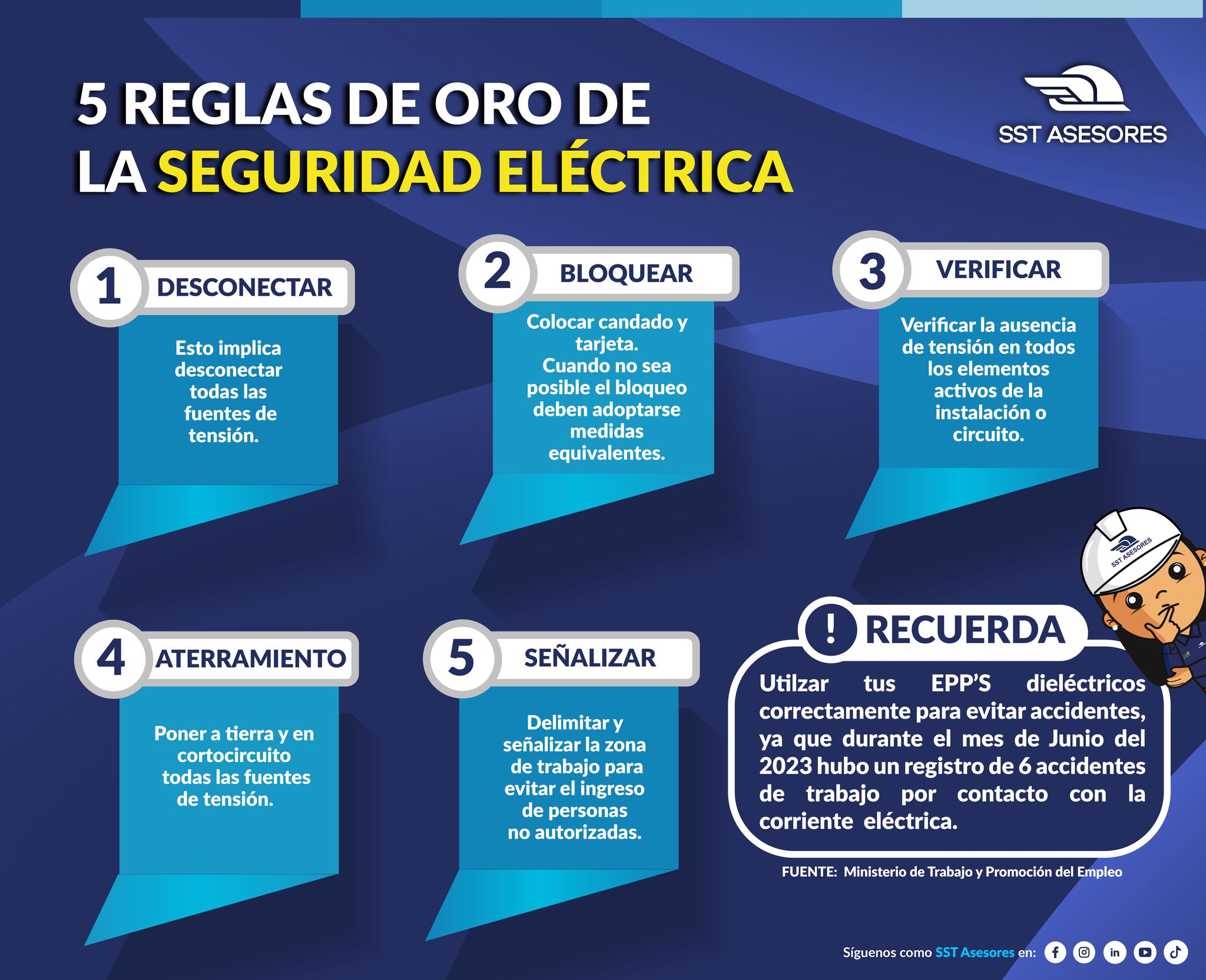 SST Asesores - 👉¿Conoces las 5 Reglas de Oro de la... | Facebook