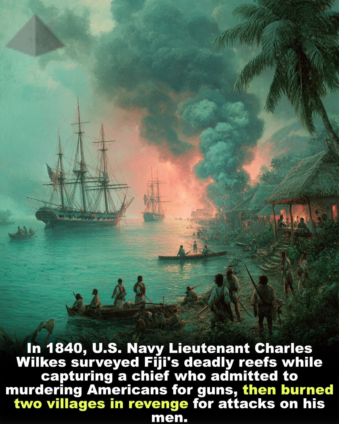 In May 1840, Lieutenant Charles Wilkes led the United States