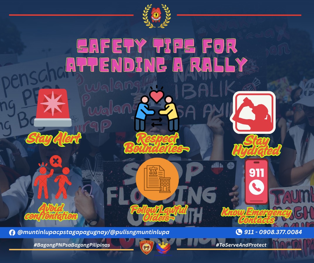 Pulis - SAFETY TIPS FOR ATTENDING A RALLY “𝐓𝐡𝐞 𝐇𝐨𝐦𝐞 𝐨𝐟 𝐒𝐌𝐀𝐑𝐓 𝐏𝐎𝐋𝐈𝐂𝐄 ...