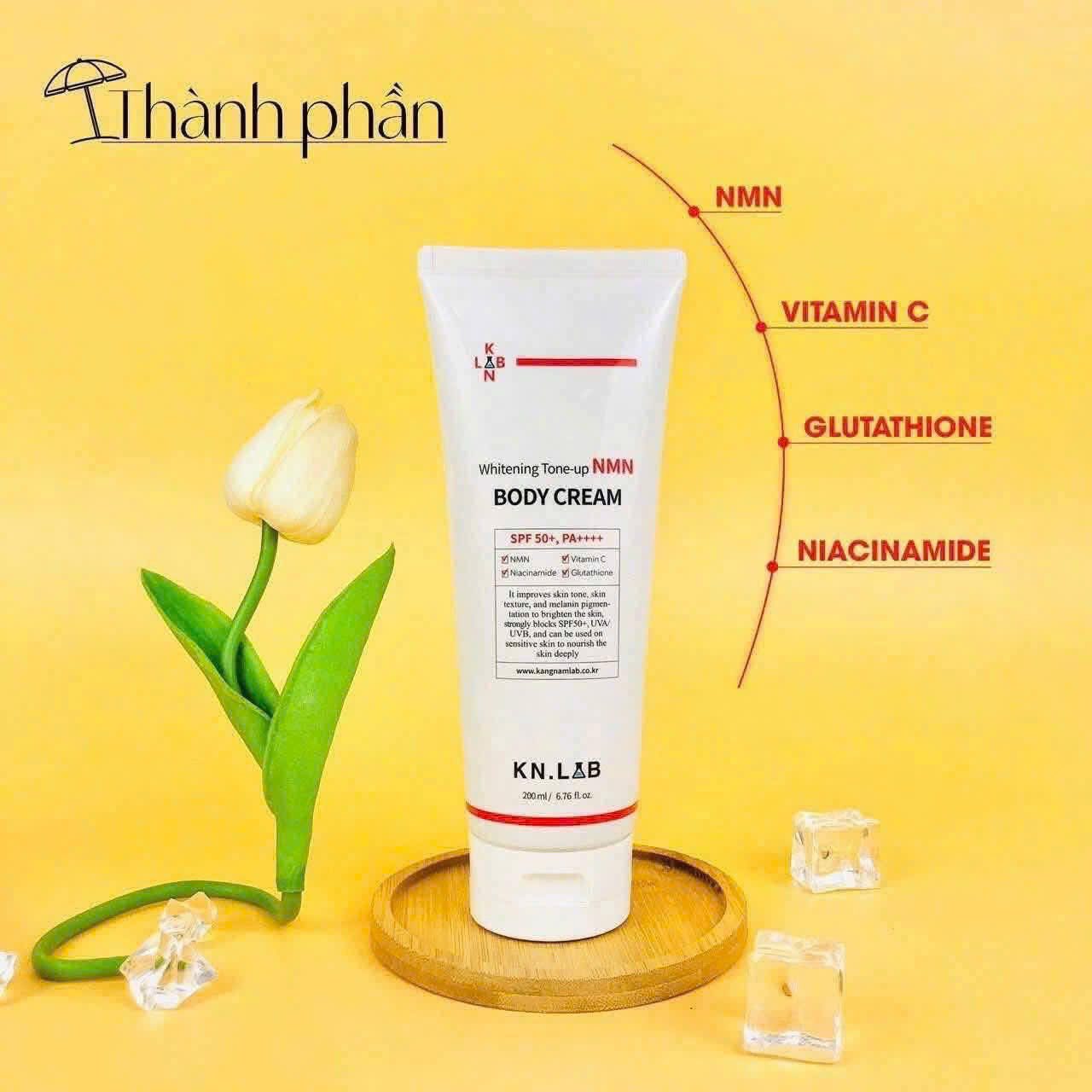 ☀️ Kem Chống Nắng Body NMN – Chống nắng + Dưỡng trắng + Nâng tone ✨ SPF 50+ PA++++ bảo vệ tối đa khỏi UVA/UVB ✨ Nâng tone trắng hồng 2 tông