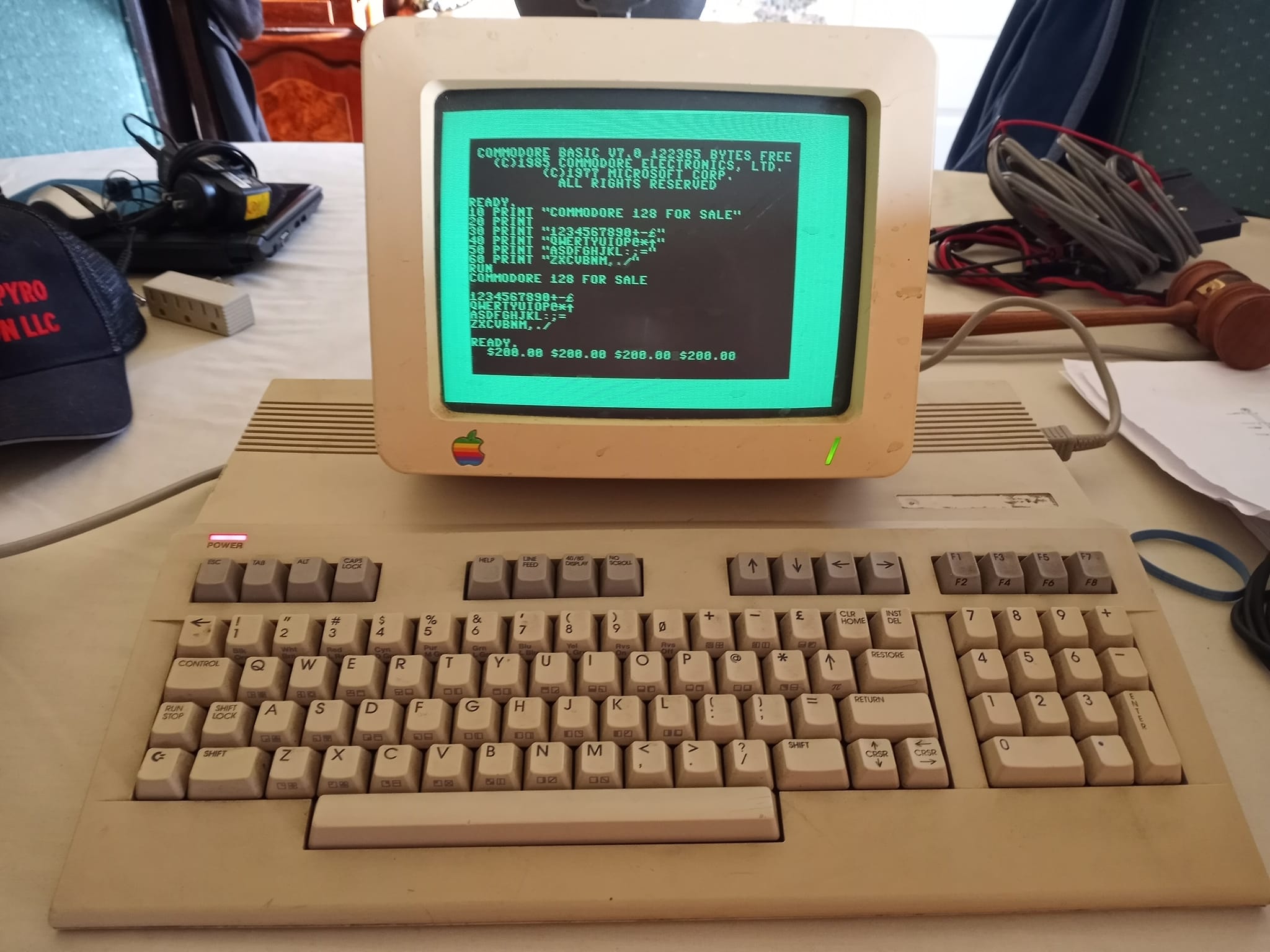 Programming some Microsoft v7 basic on the Commodore 128, a moving