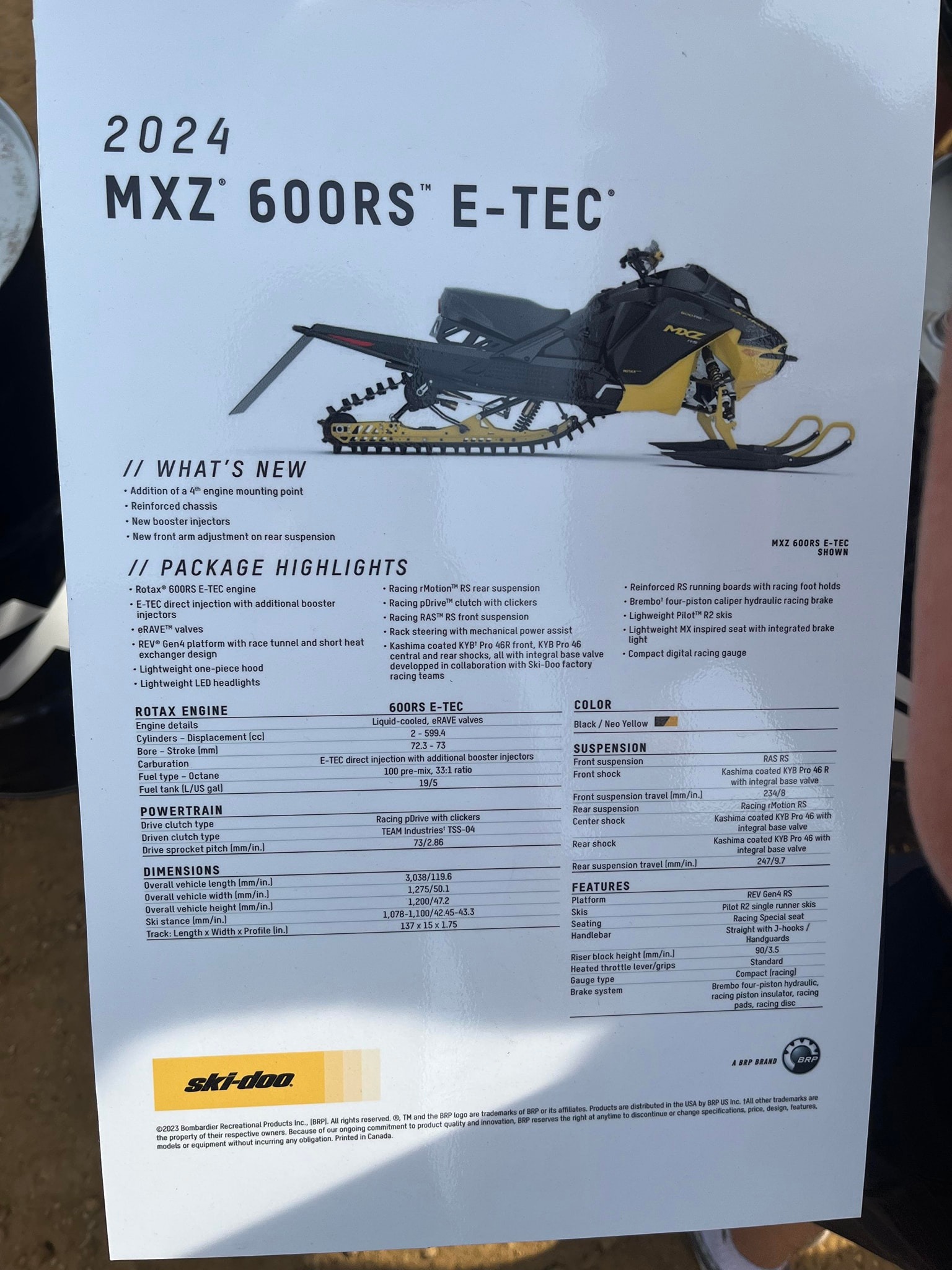 The 2024 Ski-Doo MXZ 600rs unveiled