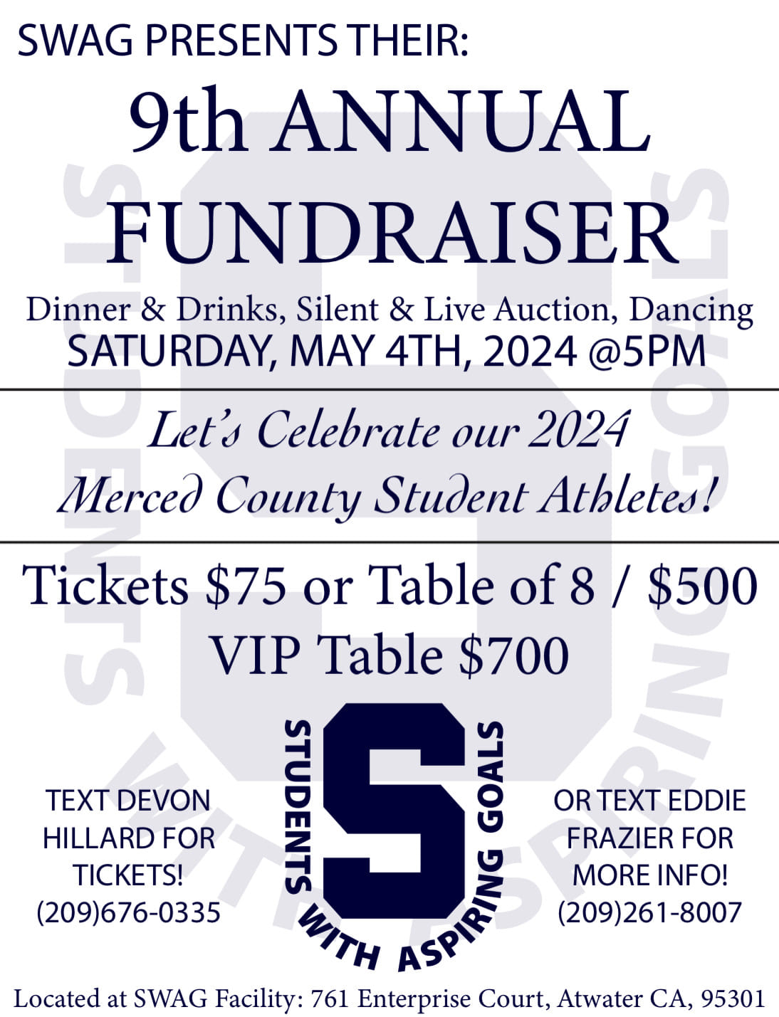 SWAG - Here we go!!! Please join us for our annual...