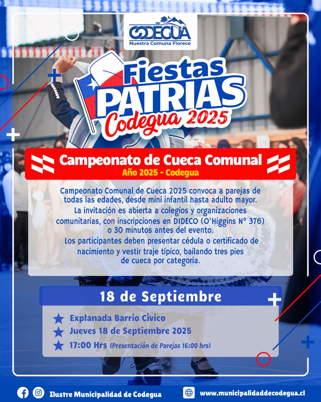 💃🕺 ¡CAMPEONATO DE CUECA... - Ilustre Municipalidad de Codegua | Facebook