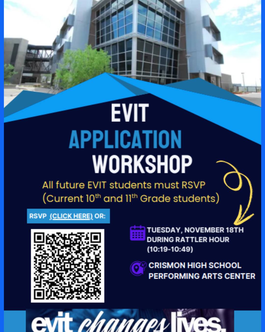 🚀 EVIT Workshop Coming Soon! Any... - Crismon High School | Facebook