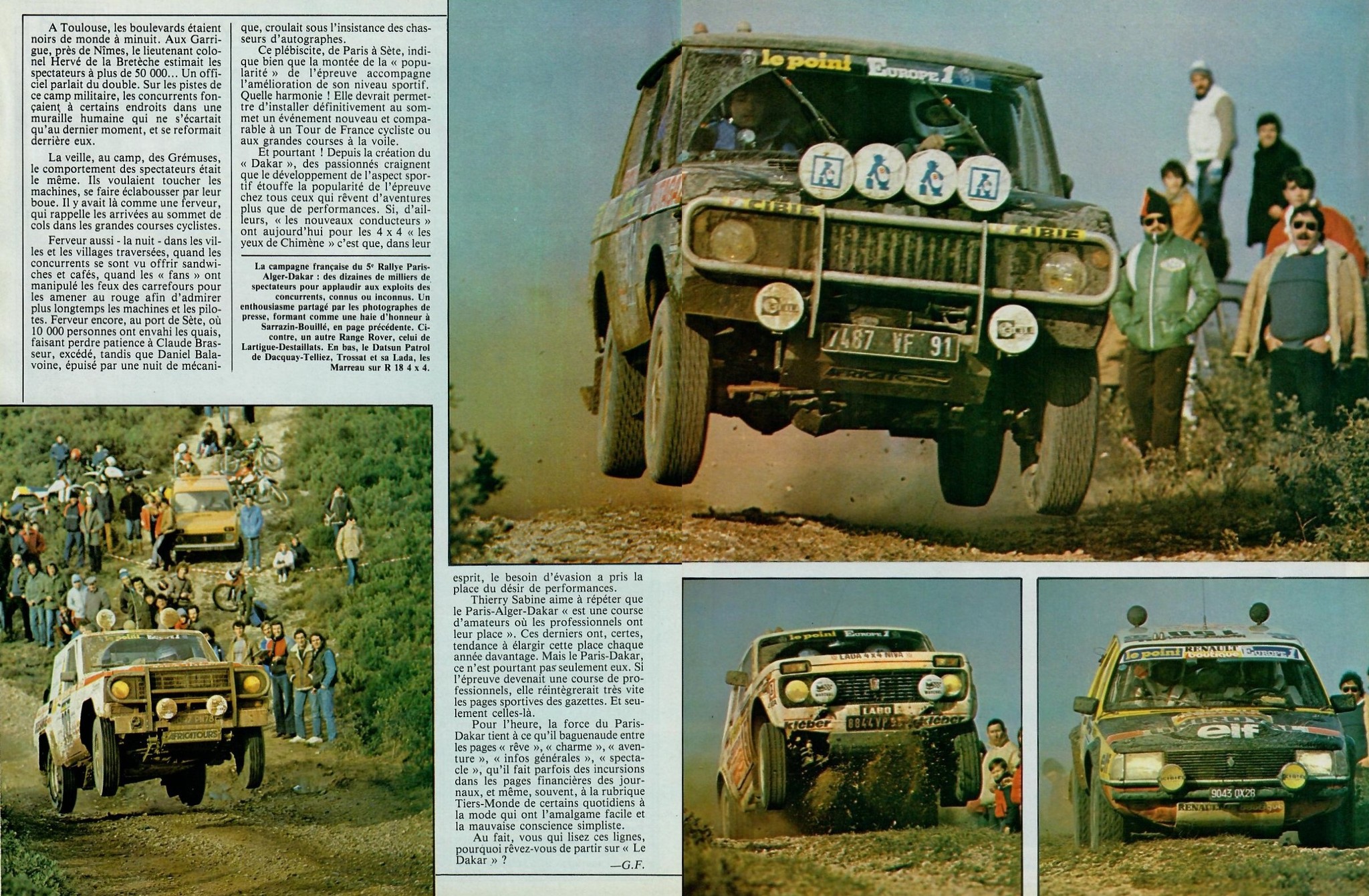 6e RALLYE PARIS-ALGER-DAKAR 1984 三菱4WD Paris-Alger-Dakar 1984 Tous les photos sont de 