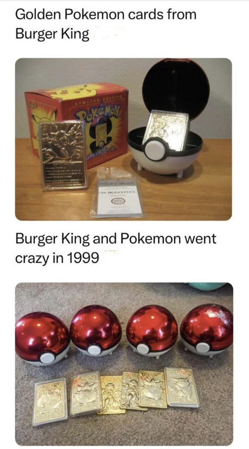 burger king gold pokemon card Vintage Pokmon Pikachu 23K Gold-Plated  Promo (1999  GoldenFishGames 1999 Burger King Pokemon Balls