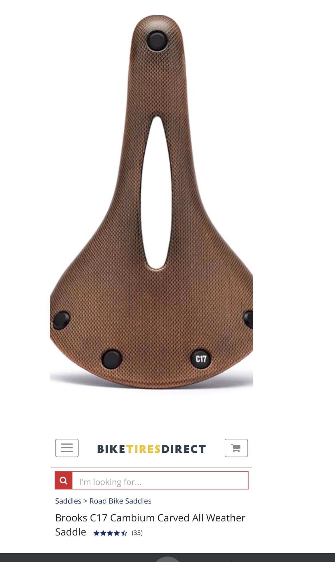 Is the new orange C17 Brooks saddle really orange?