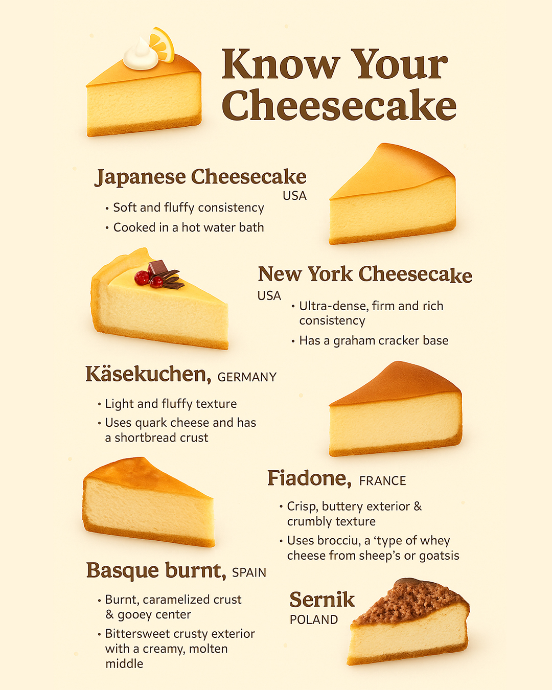 Foodie's - Cheesecake varieties you need to know | Facebook
