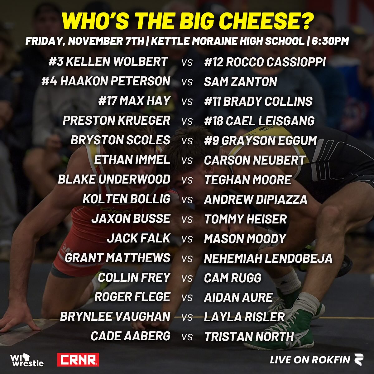 WIwrestle - 2025 Big Cheese lineup is 🔥🔥🔥 Wrestling kicks... | Facebook