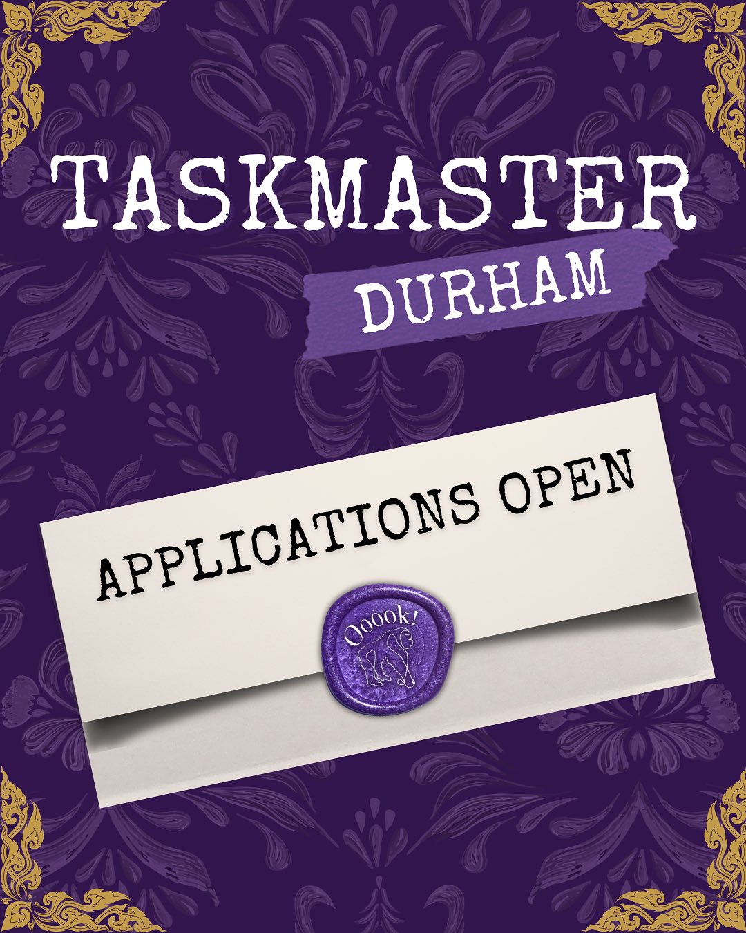 ️ TASKMASTER APPLICATIONS NOW OPEN ️... - Ooook Productions | Facebook