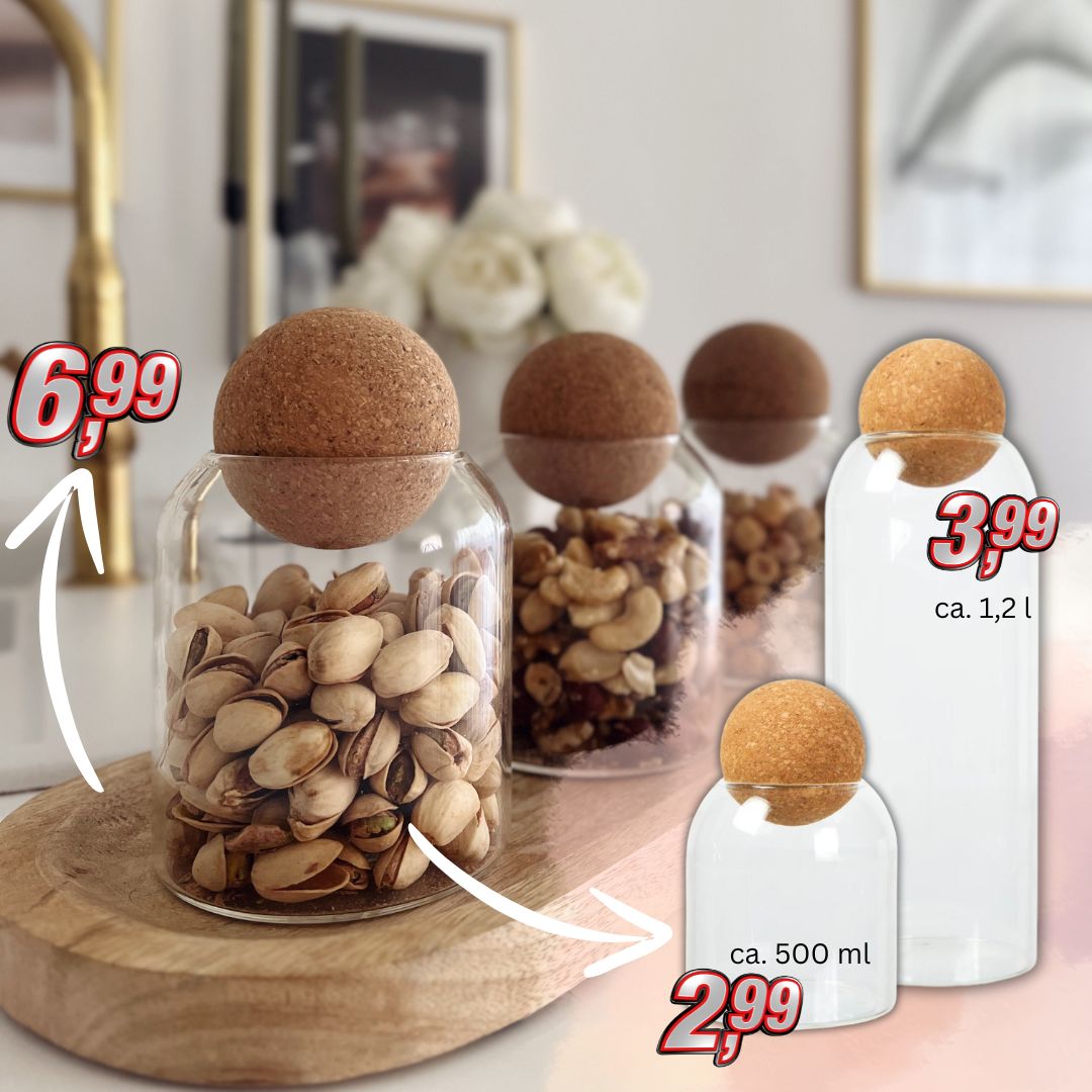 Hab ihr schon unsere Glasflaschen mit Korkdeckel entdeckt? Dazu noch ein Holztablett und ihr habt den perfekten Eyecatcher für eure Küche 😍 Danke @just.a.val ♥ Glasflasche 500ml - 1179767