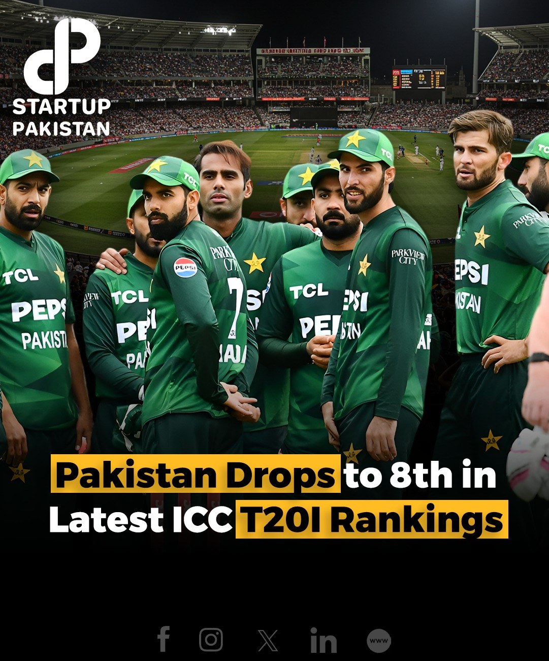 Startup - Pakistan has fallen to 8th place in the latest ICC Men's T20I ...