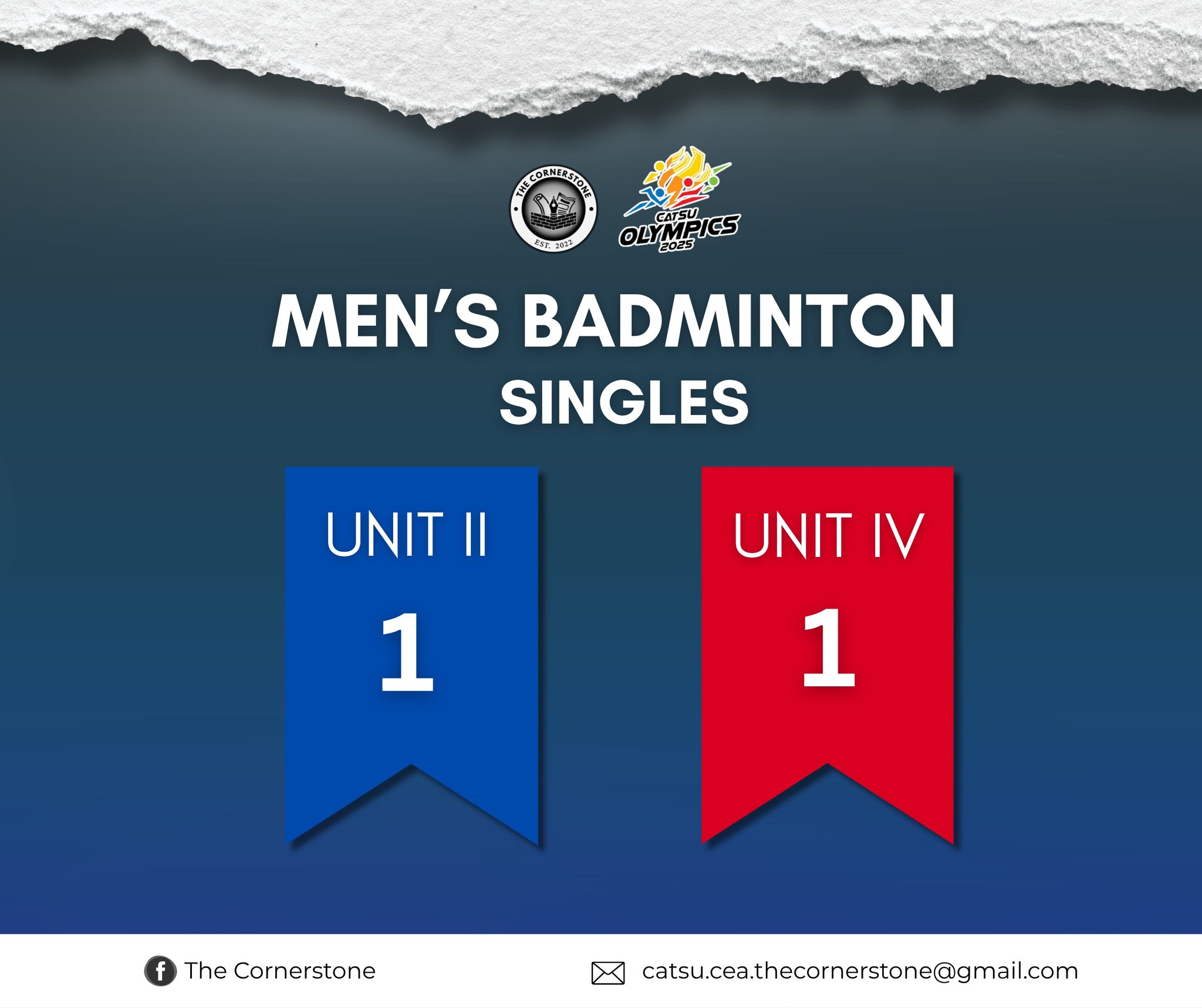 The Cornerstone - Unit II smashed gold vs Unit IV in Men’s Badminton ...