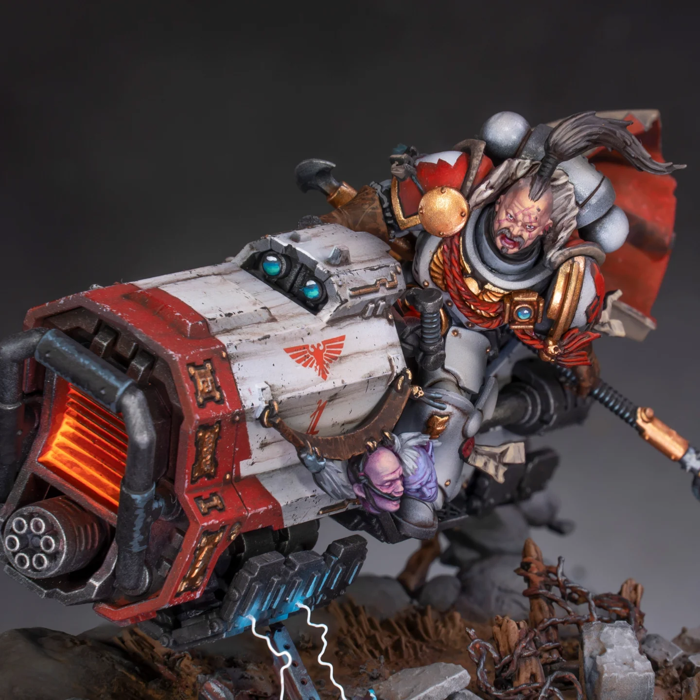Suboden Khan riding Thunder! Im super happy with the face, it has 