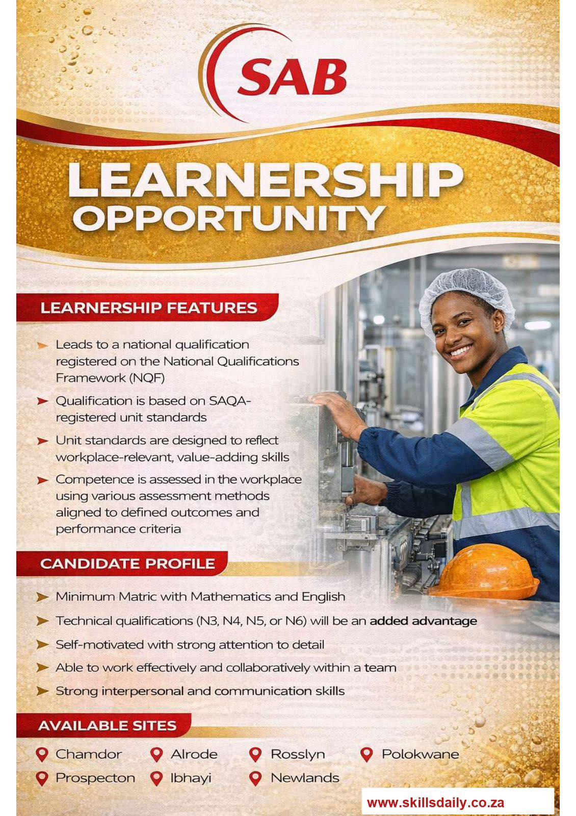 Job junction - SAB Packaging Learnership Stipend APPLY... | Facebook