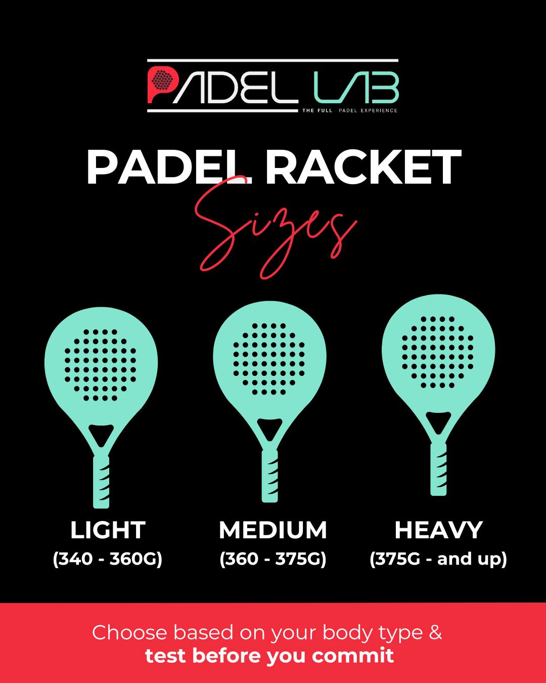 Padel - Choosing the right padel racket weight can make all the ...