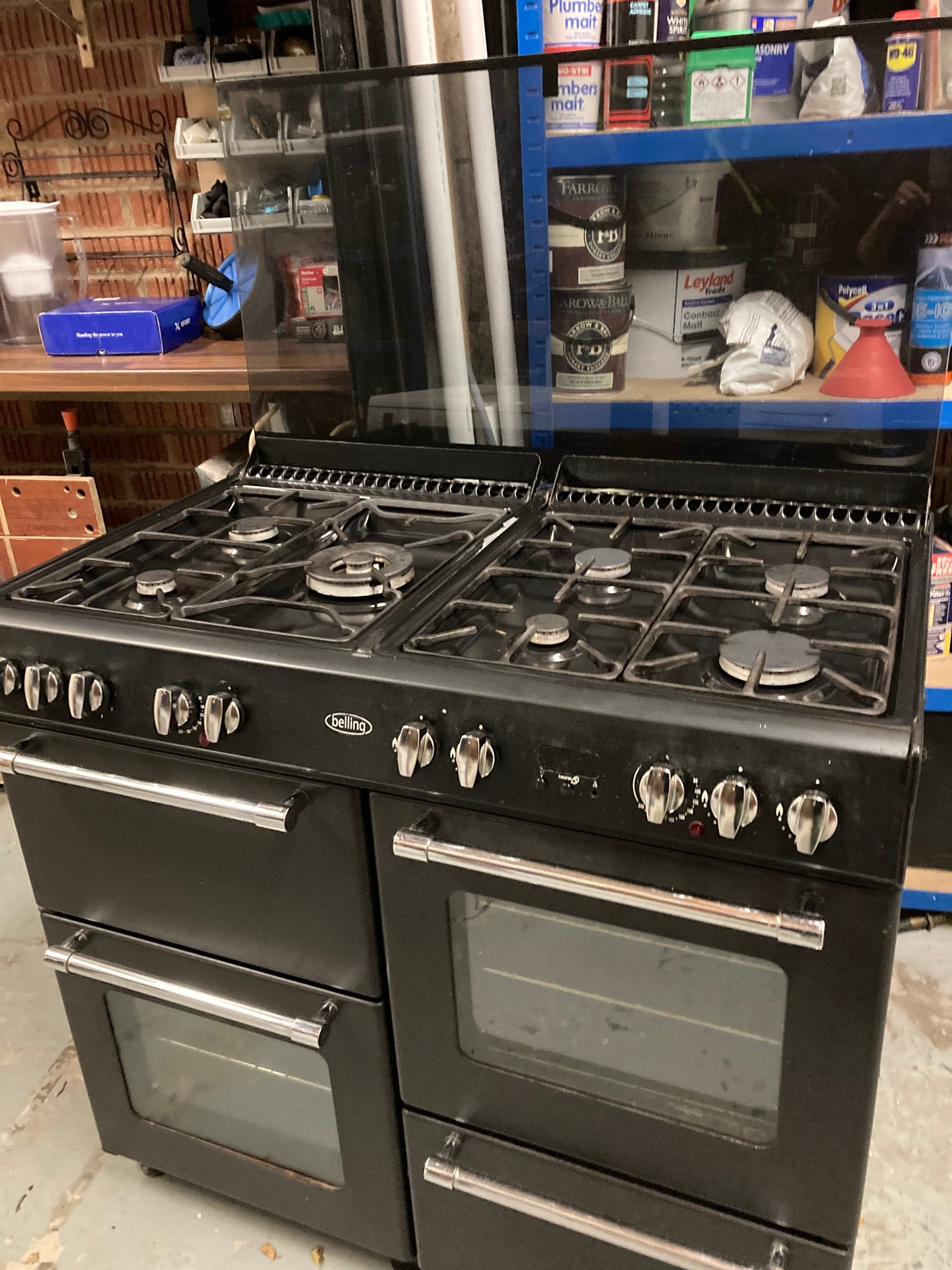 Belling Countryrange 100DF 1m wide gas hob electric range cooker SOLD ...