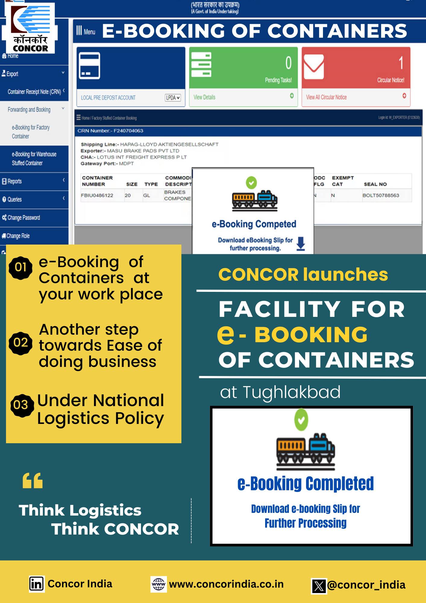 🚀 CONCOR is pleased... - Container Corporation of India Ltd.