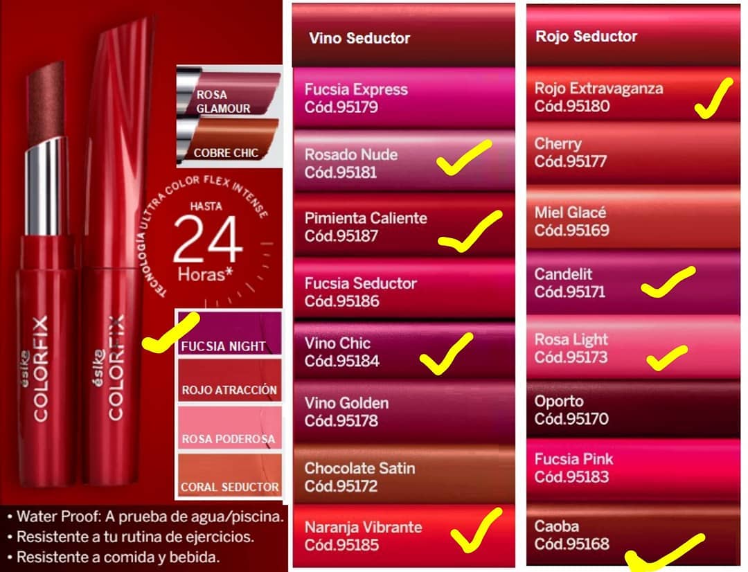 LaTurca_Boutique - 💋 LABIALES ÉSIKA MATE 24 HORAS DE DURACIÓN 👄 TONOS ...