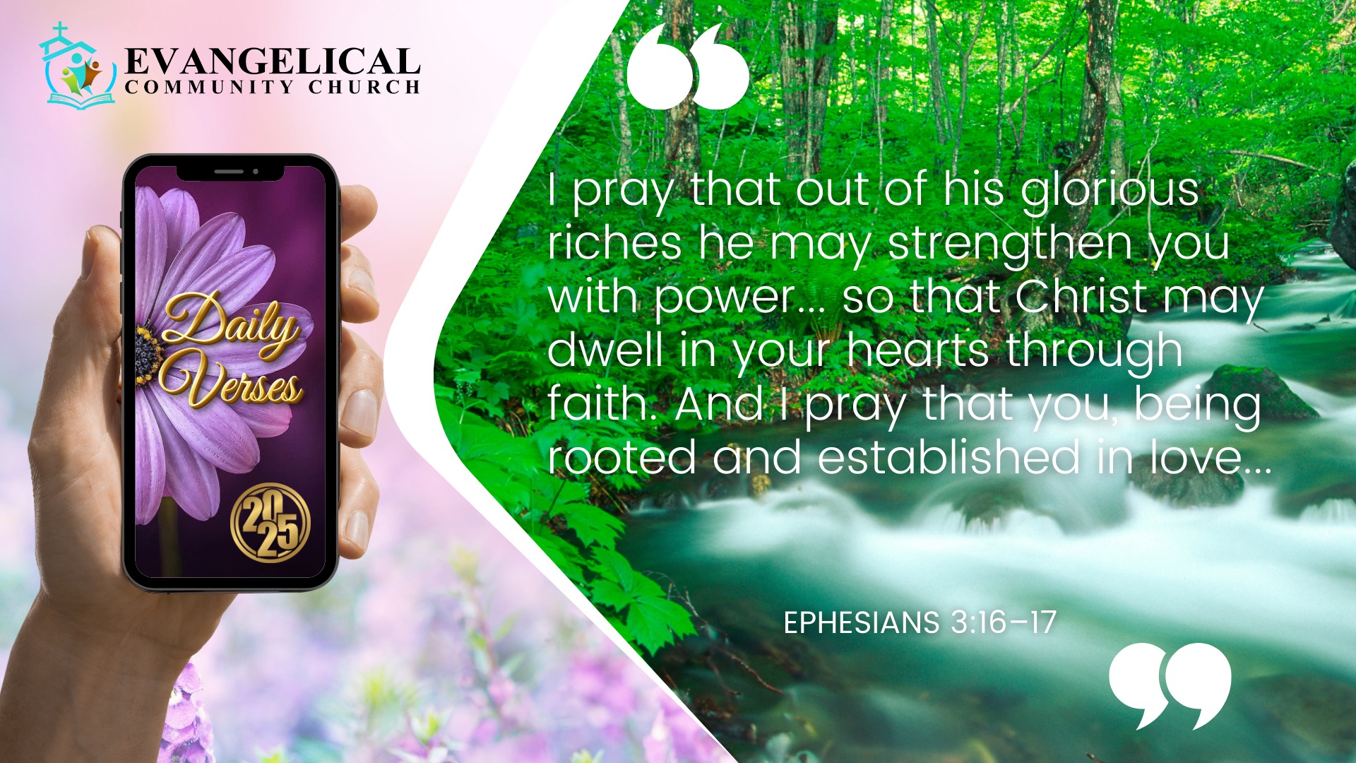 Evangelical - ECC Daily Verses 📖🌤 5 Sep 2025 ️ 📖Verse: Ephesians 3:16 ...