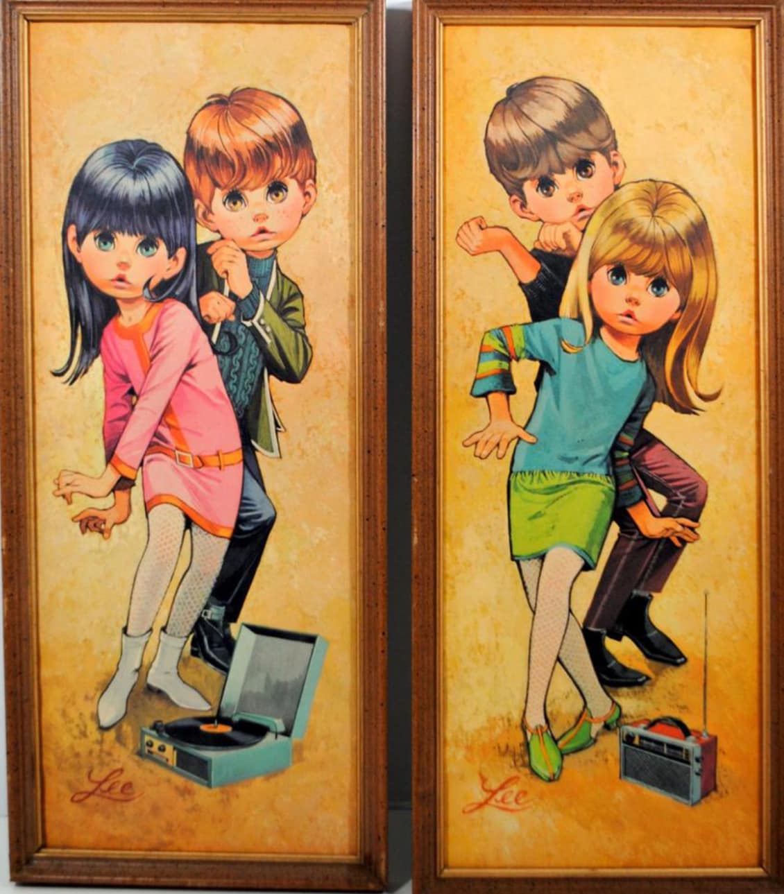 Lee Keane “Go-Go” Big Eyes　レトロ　1960年代 1960s LEE “Big Eyes” print is darling!