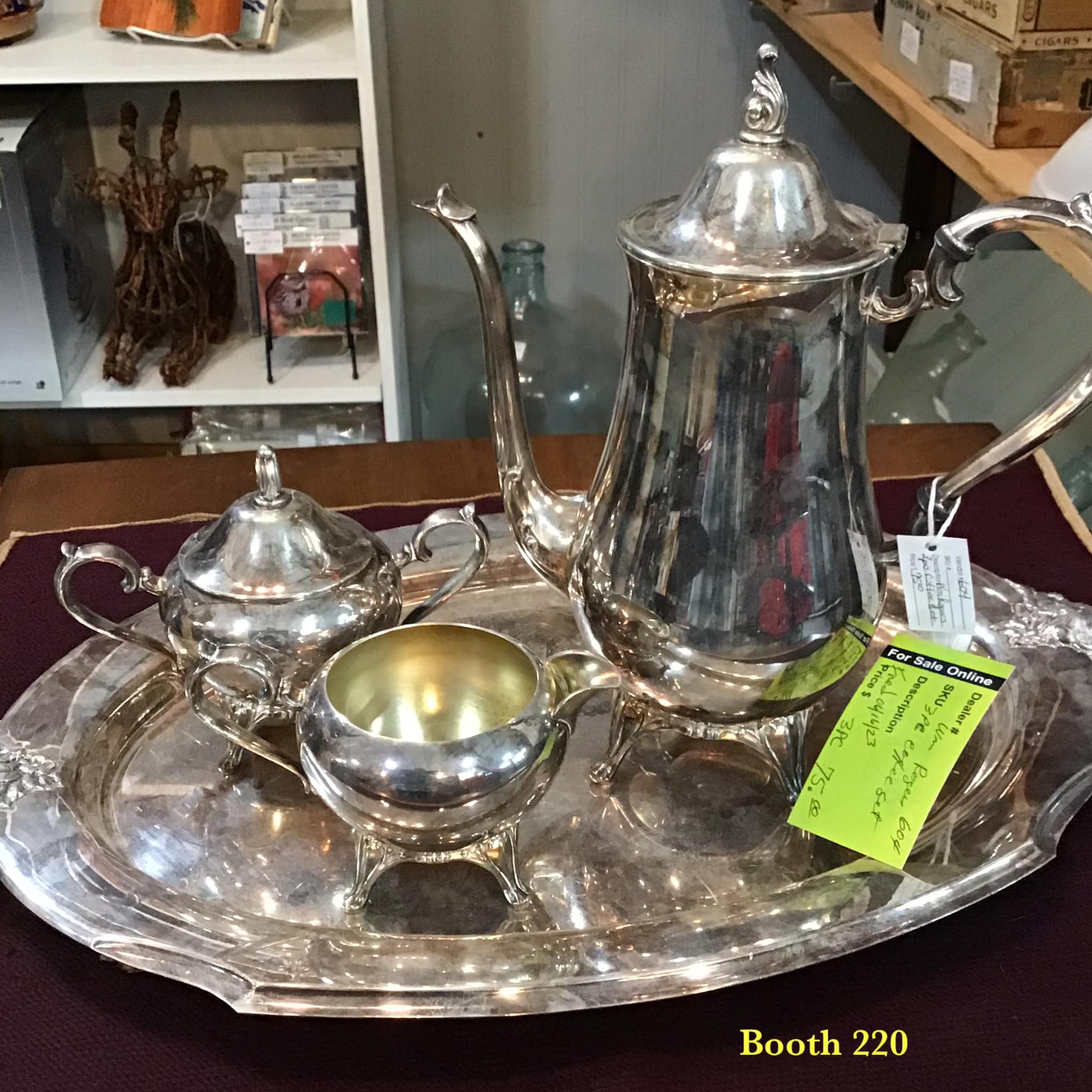 Vintage 1847 Rogers Brothers silver tea set for sale