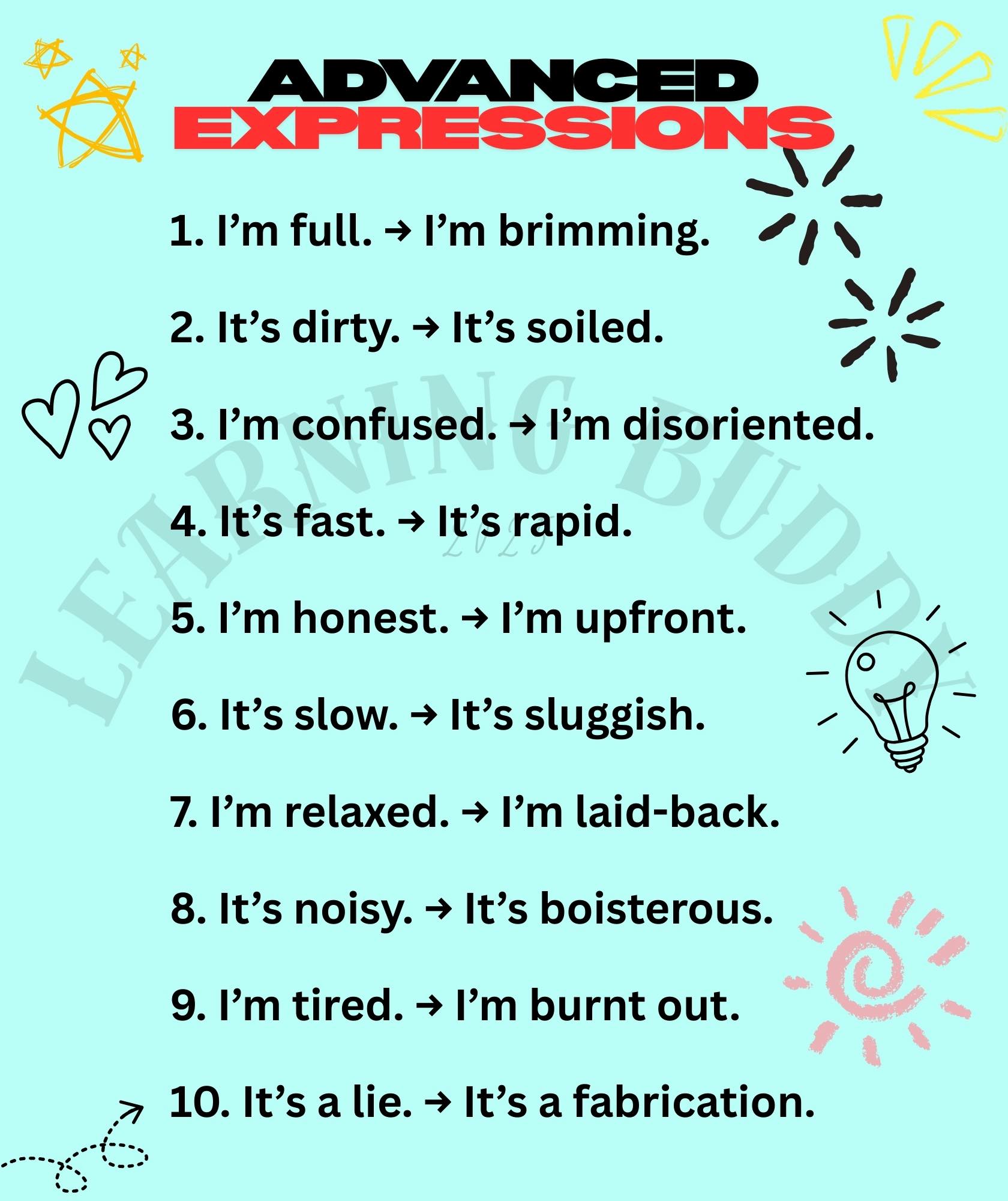 Learning - Advanced English Expressions #learningbuddy | Facebook