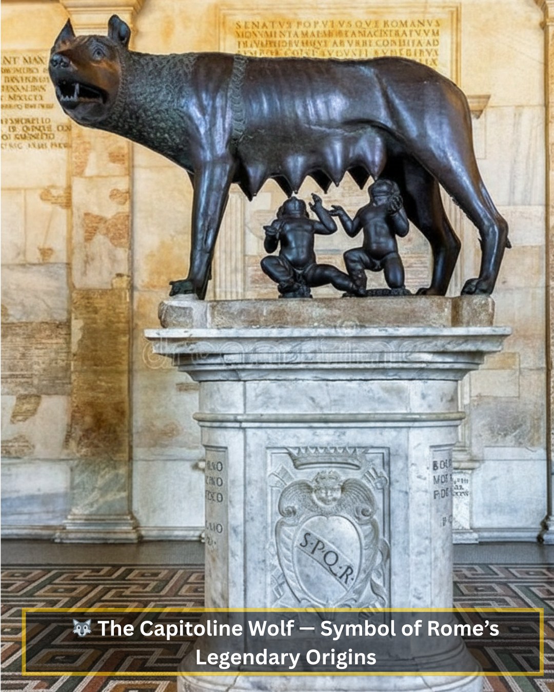 The Lupa Capitolina, or Capitoline Wolf, is an iconic bronze