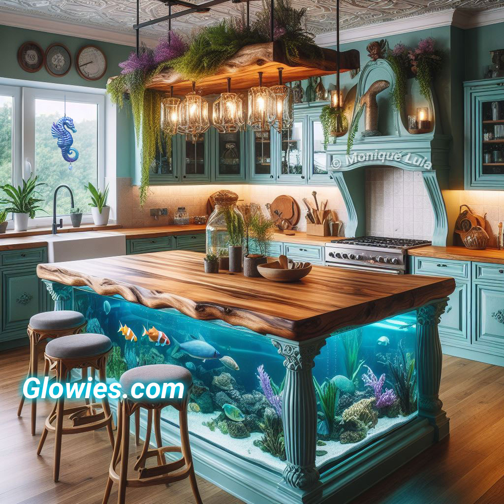 🐟 🩵Kitchen Island Aquarium... - Glow Lockets by Monique Lula