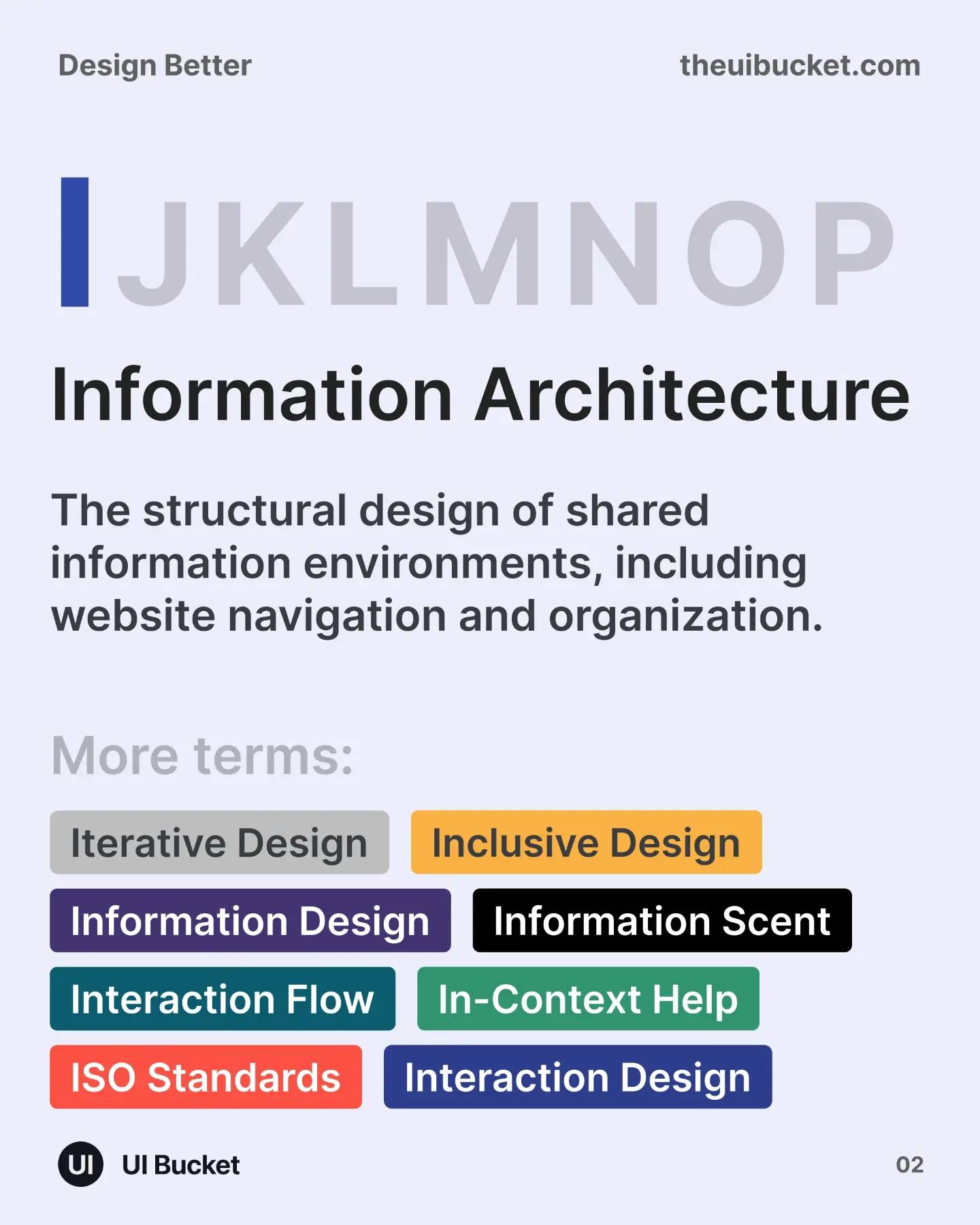 UI Bucket - 🔤 ABC's of UX Design (Part 2) // A list of...