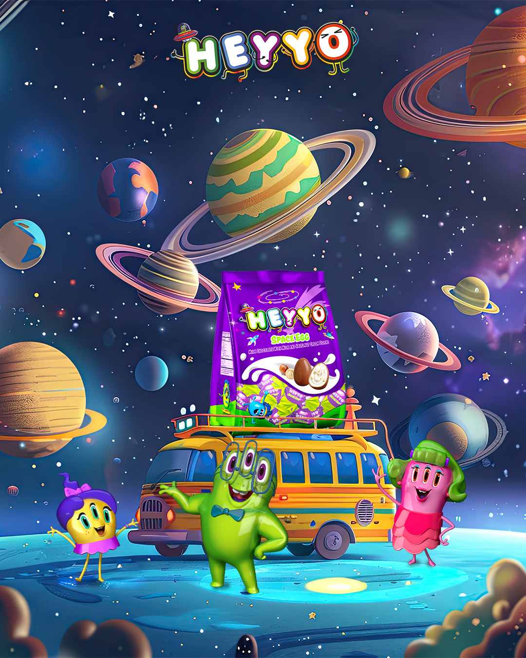 Heyyo - 🚌 All aboard the Flavor Bus! Heyyo Space Egg is on... | Facebook