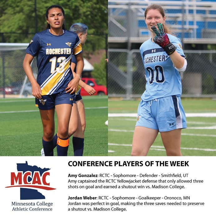 RCTC Soccer - BREAKING NEWS! - Amy is the MCAC Defender of...
