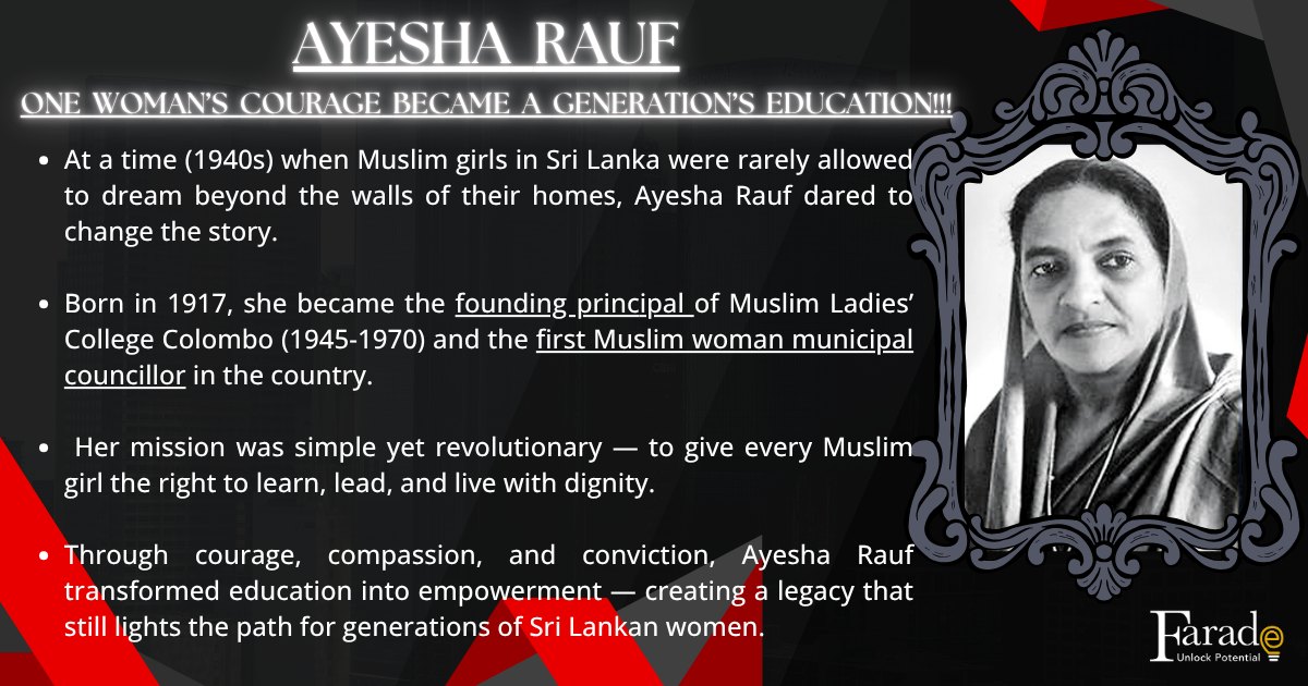 Ayesha Rauf — The Woman Who Opened... - Farade Education | Facebook