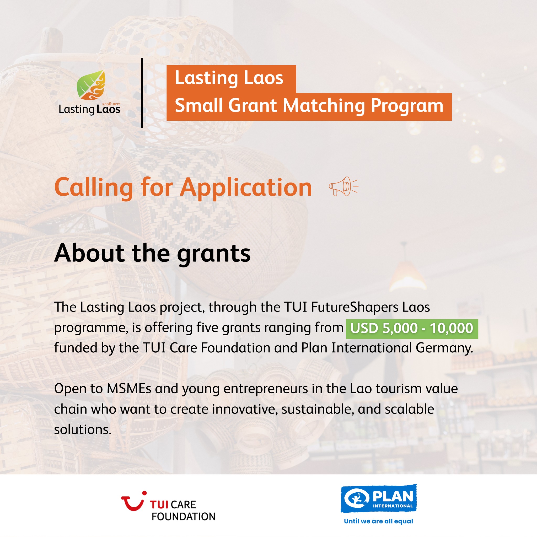 📢 Lasting Laos Small Grant... - Lasting Laos ລາວຍືນຍາວ | Facebook