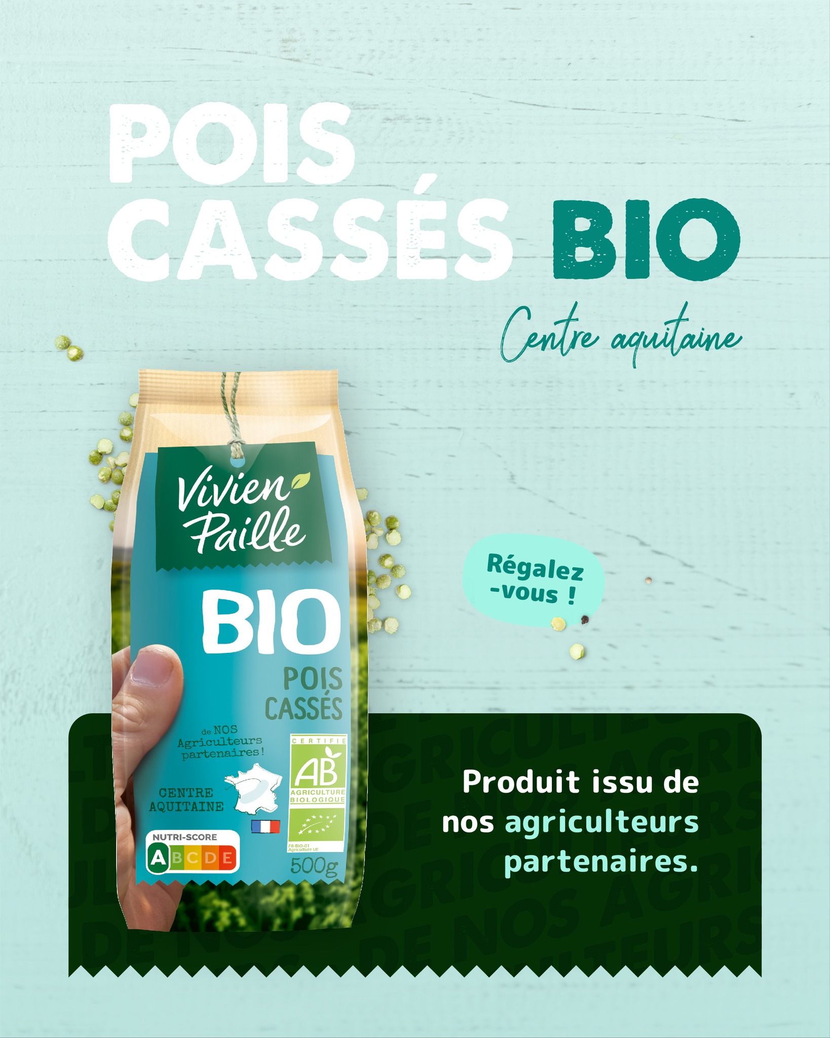 Vivien - 🌱 Les pois cassés bio Vivien Paille : du bon, du bio, du local ...