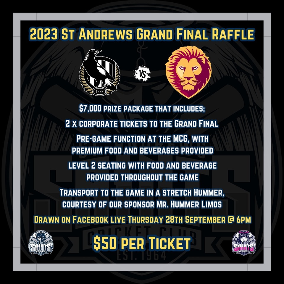 St - 2023 GRAND FINAL RAFFLE We're 48 hours away from the big draw ...