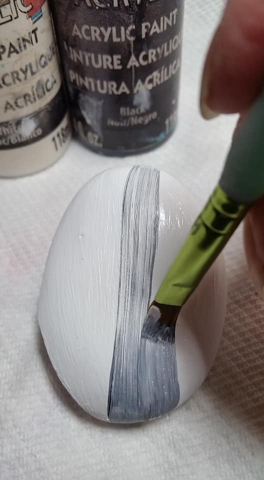 Rocan Rocks - I started by lightly painting on a thin layer of white ...