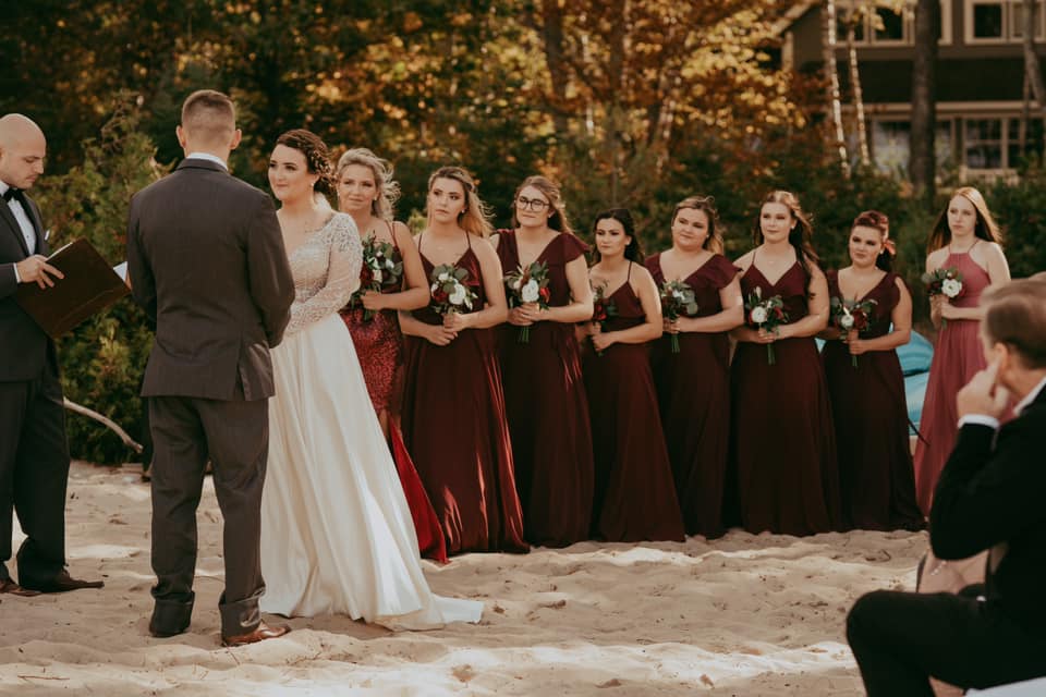 burgundy formal dresses for wedding A-Line Sweetheart Neck Puff Sleeves Burgundy Long Prom Dress US 10 / Burgundy