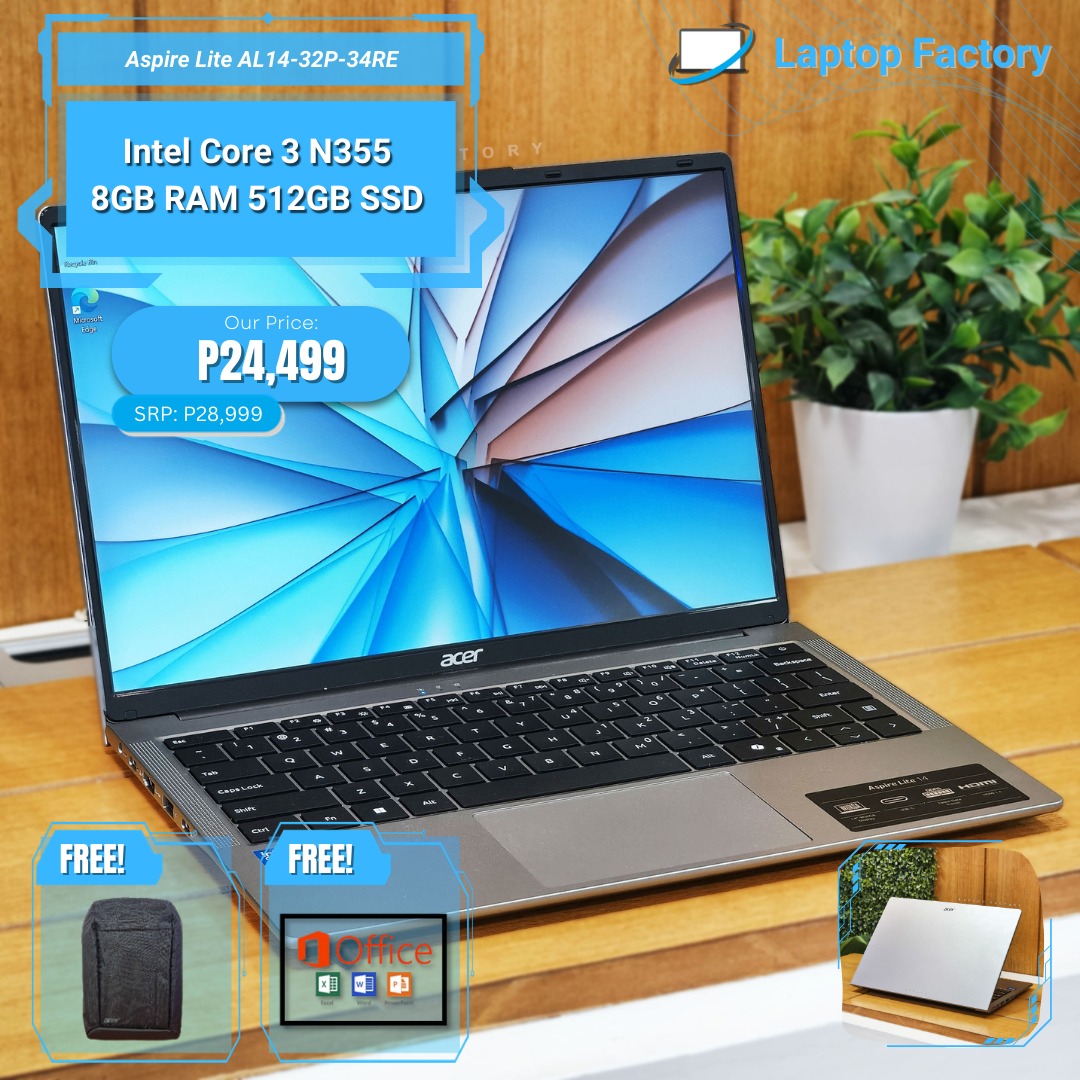 Laptop - Brand-new SEALED Acer Aspire Lite AL14-32P-34RE Core 3 N355 ...