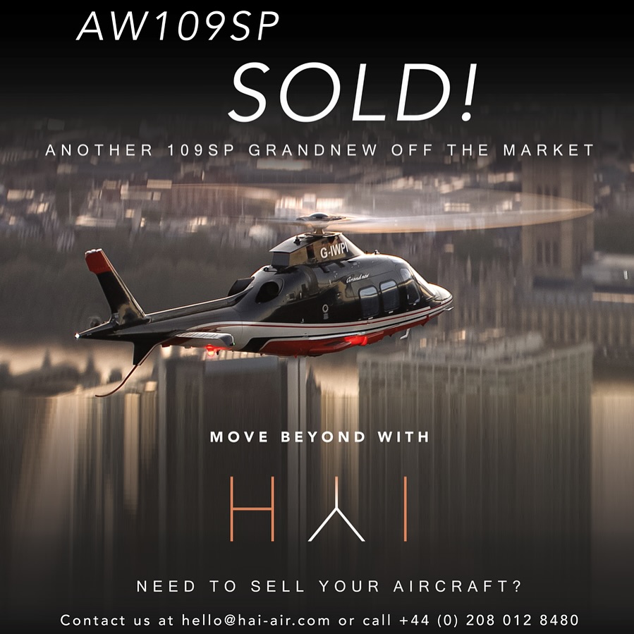 Hai - AW109SP SOLD! Hai-air is pleased to announce the sale of its ...