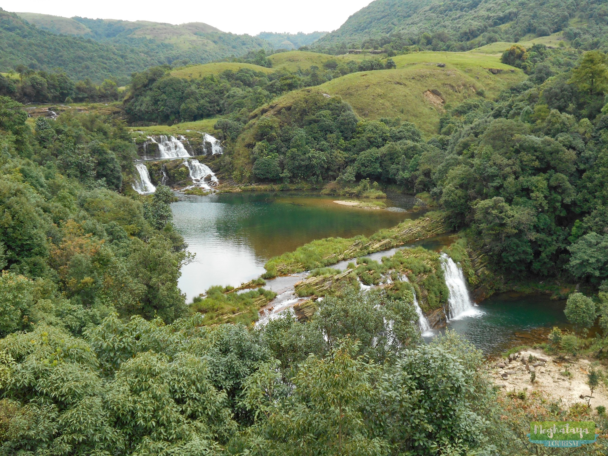 Meghalaya - Experience Wah Rashi Waterfalls, a beautiful three tiered ...