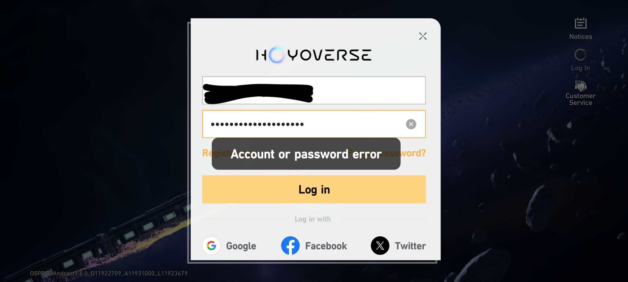Honkai Star Rail Global | Hellooo, I need help logging in my account ...